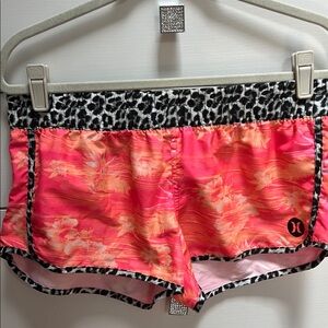 Hurley Vibrant Pink and Orange Swim Shorts